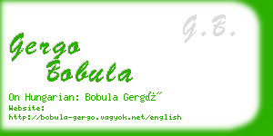 gergo bobula business card